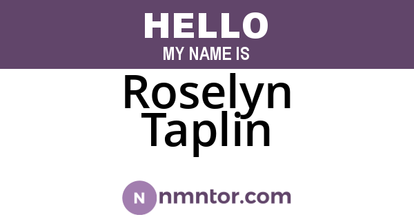 Roselyn Taplin