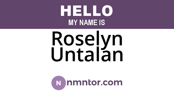 Roselyn Untalan