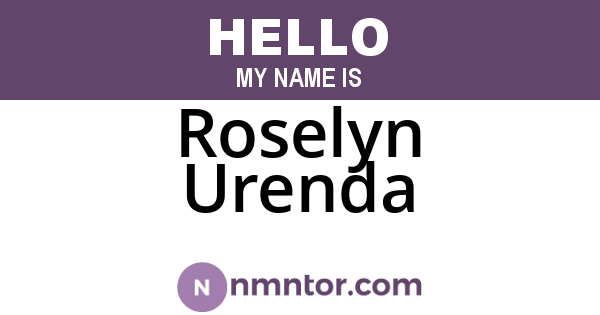 Roselyn Urenda