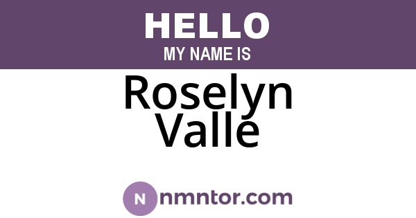 Roselyn Valle