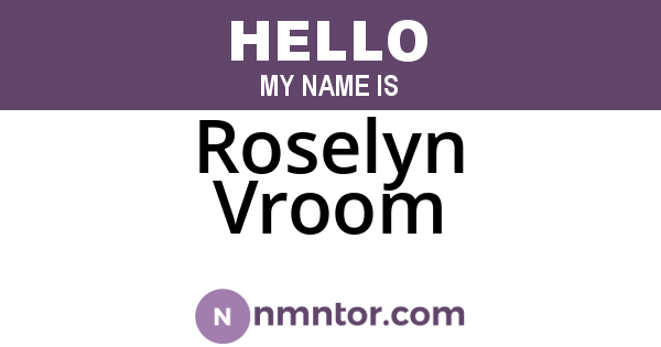 Roselyn Vroom