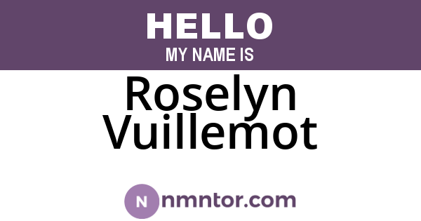 Roselyn Vuillemot