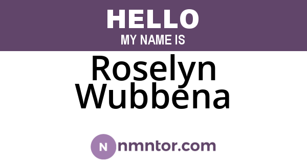 Roselyn Wubbena