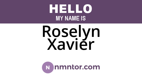 Roselyn Xavier