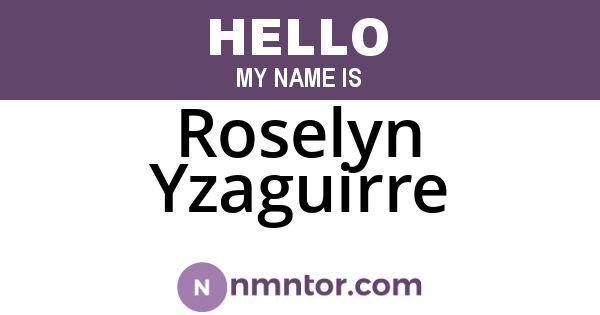 Roselyn Yzaguirre