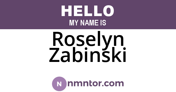 Roselyn Zabinski