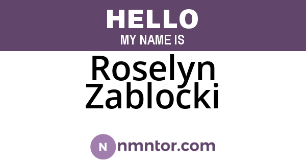 Roselyn Zablocki