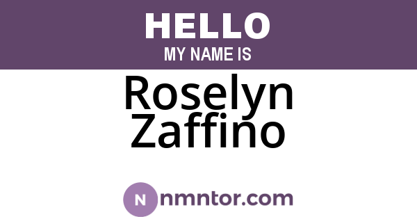 Roselyn Zaffino