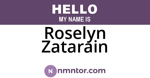 Roselyn Zatarain
