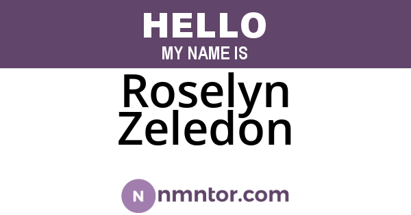 Roselyn Zeledon