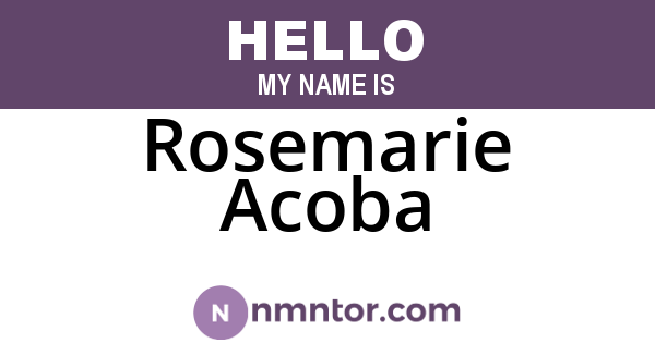 Rosemarie Acoba