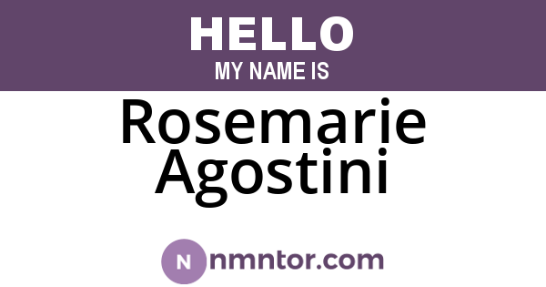 Rosemarie Agostini