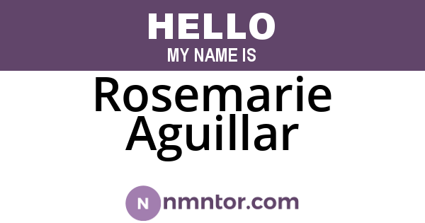 Rosemarie Aguillar