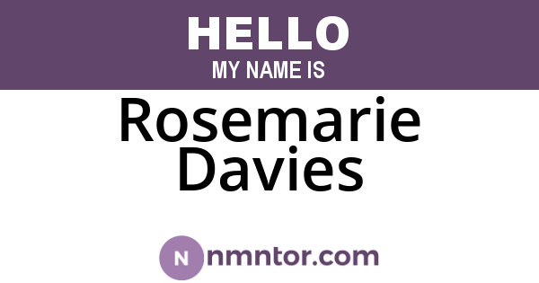 Rosemarie Davies