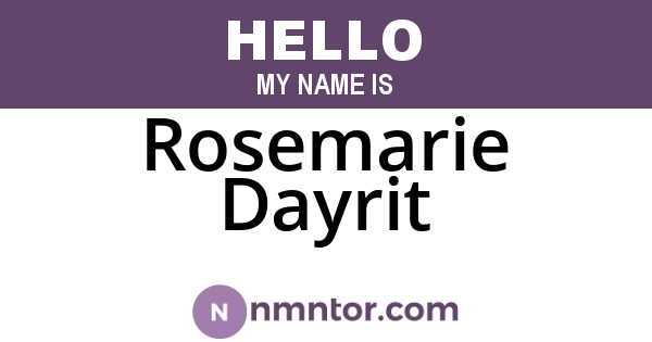 Rosemarie Dayrit