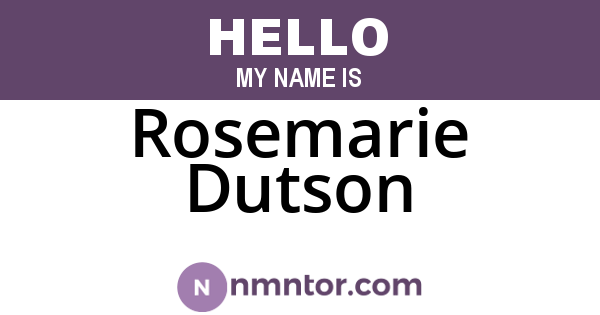 Rosemarie Dutson