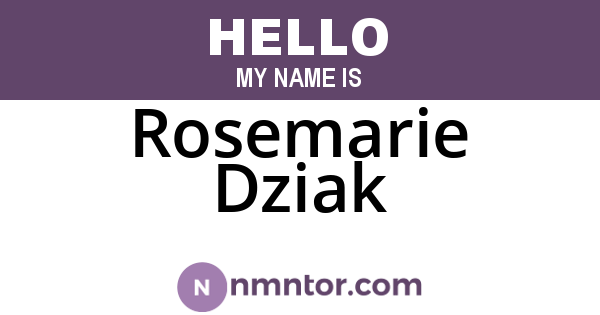 Rosemarie Dziak