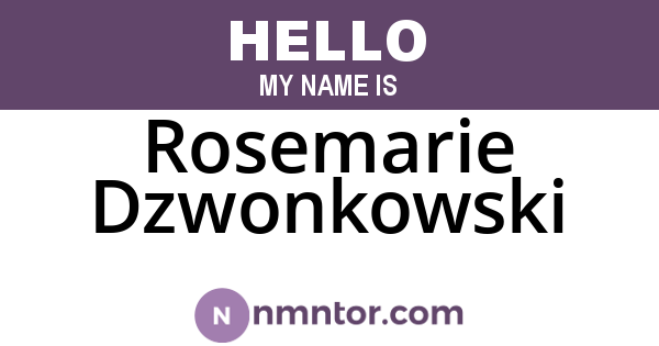Rosemarie Dzwonkowski