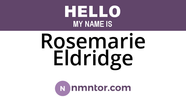 Rosemarie Eldridge
