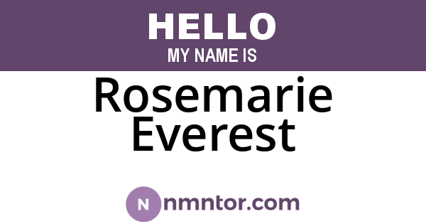 Rosemarie Everest