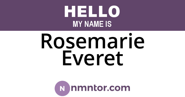 Rosemarie Everet