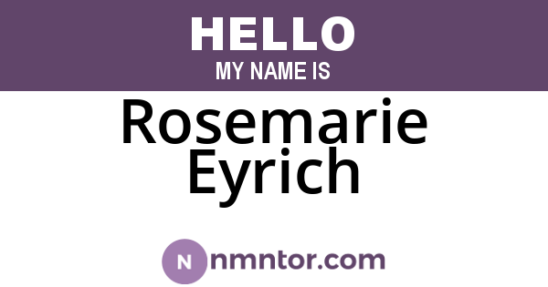 Rosemarie Eyrich