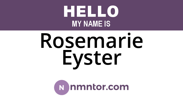 Rosemarie Eyster