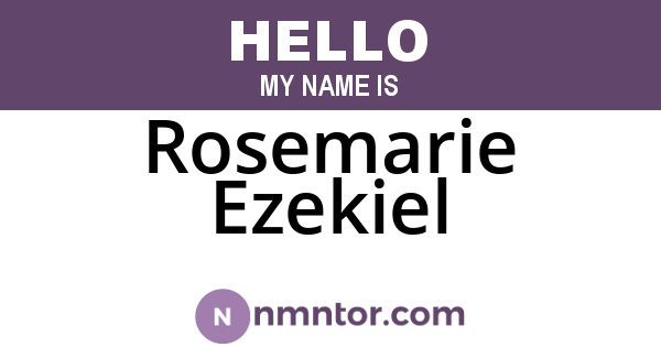 Rosemarie Ezekiel