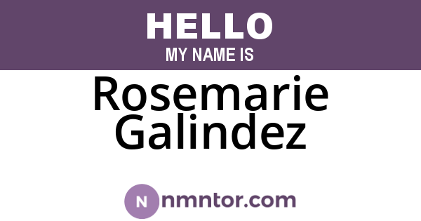 Rosemarie Galindez