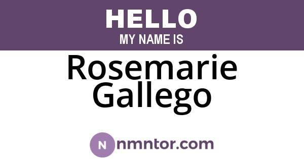 Rosemarie Gallego