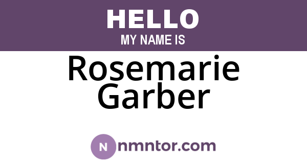 Rosemarie Garber