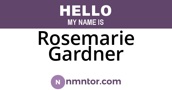 Rosemarie Gardner