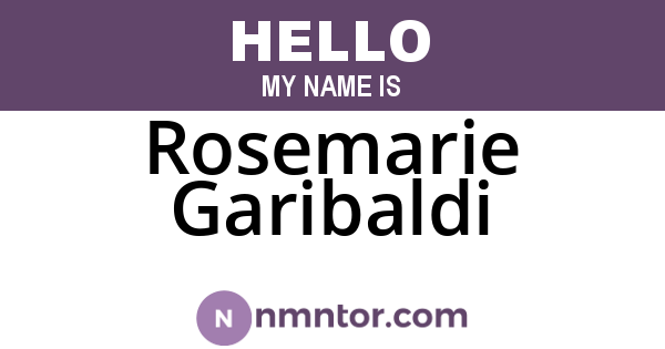 Rosemarie Garibaldi