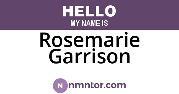 Rosemarie Garrison