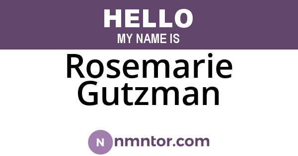 Rosemarie Gutzman
