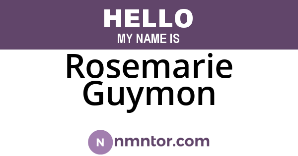 Rosemarie Guymon
