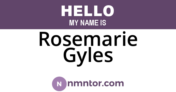 Rosemarie Gyles