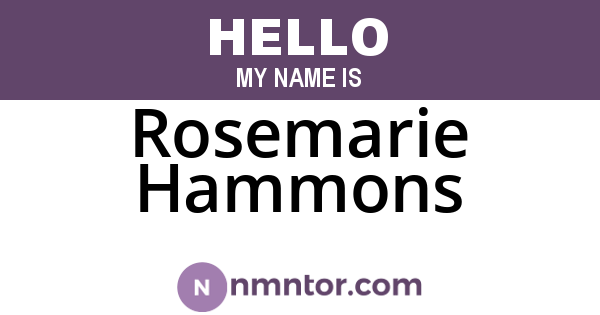 Rosemarie Hammons