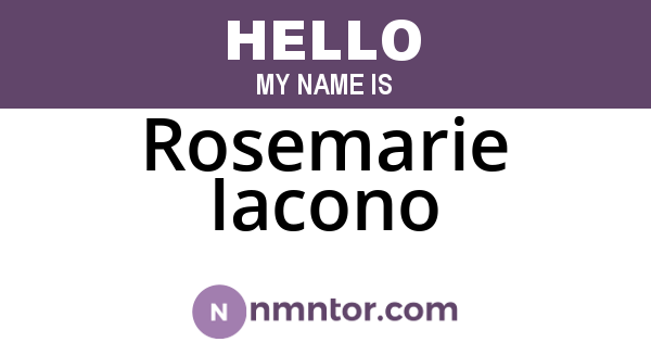 Rosemarie Iacono