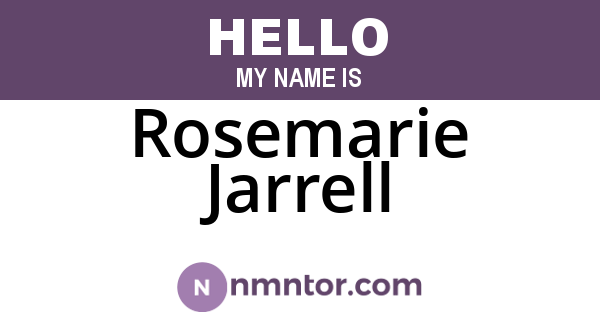 Rosemarie Jarrell