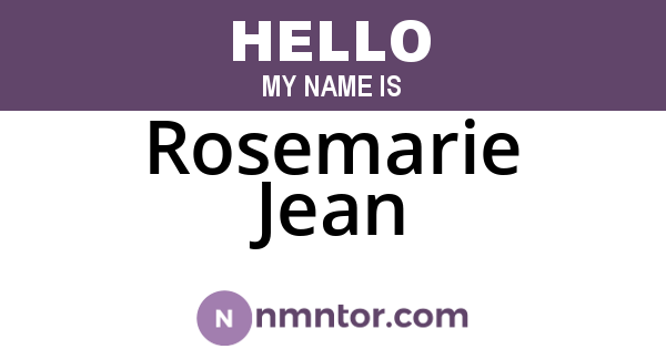 Rosemarie Jean