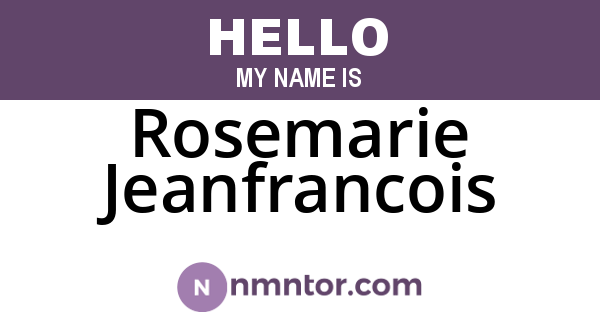 Rosemarie Jeanfrancois