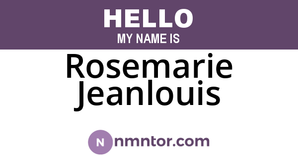 Rosemarie Jeanlouis