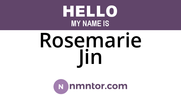 Rosemarie Jin