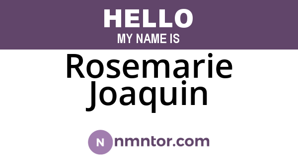 Rosemarie Joaquin