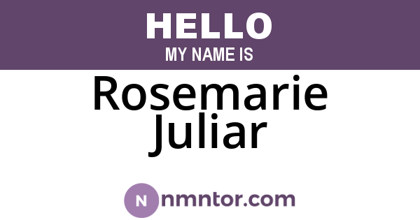 Rosemarie Juliar