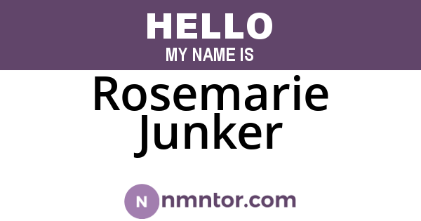 Rosemarie Junker