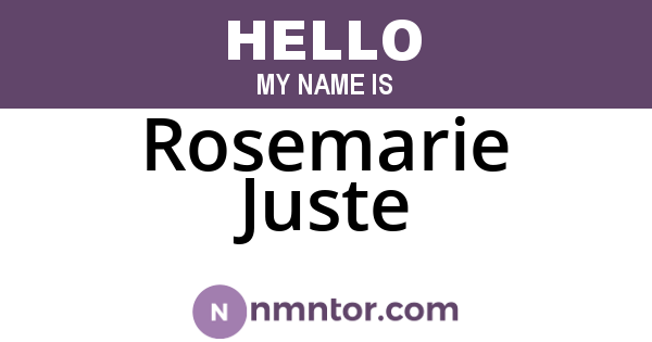 Rosemarie Juste