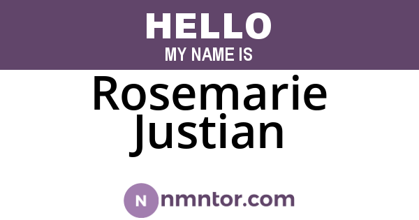 Rosemarie Justian