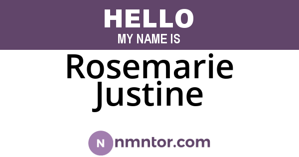 Rosemarie Justine